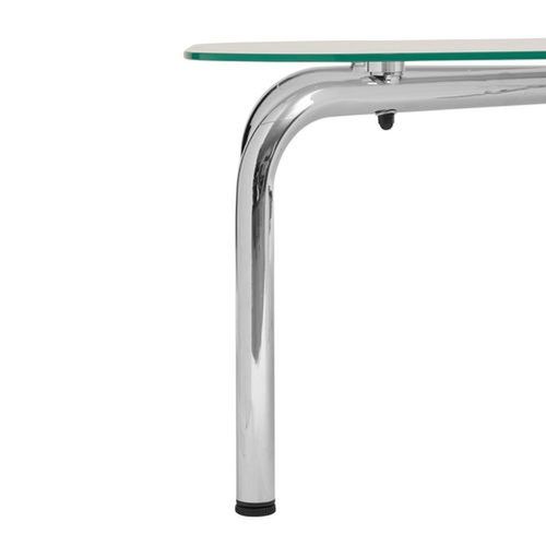 Table Basse En Verre Et Métal Chromé Hecate