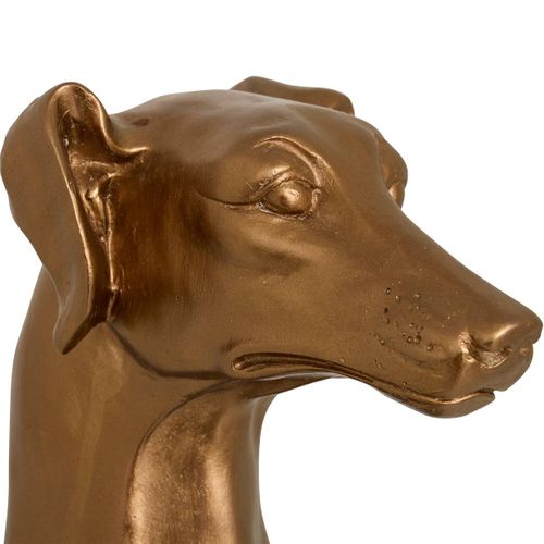 Chien Déco Levri H.66cm Résine Bronze