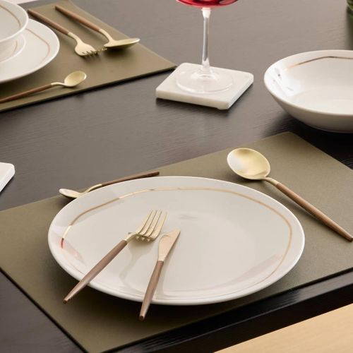 Ménagère 24 Pièces En Inox "ida" 22cm Marron