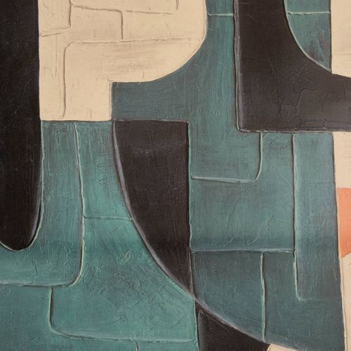 Toile Peinte Encadrée Kelton Vert 58x78cm