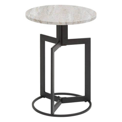 Table D'appoint Tusco Noir 35x35cm