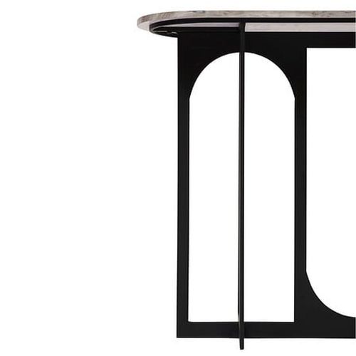 Console Design Effet Marbre Tusco - Noir