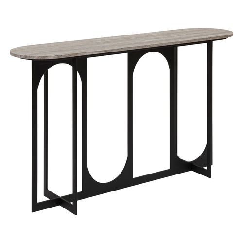 Console Design Effet Marbre Tusco - Noir