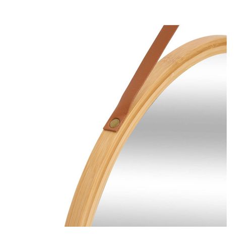 Miroir Mur Cuir Rond Bam D38