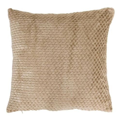 Coussin Jacquard En Flanelle "lyno" 40x40cm Beige