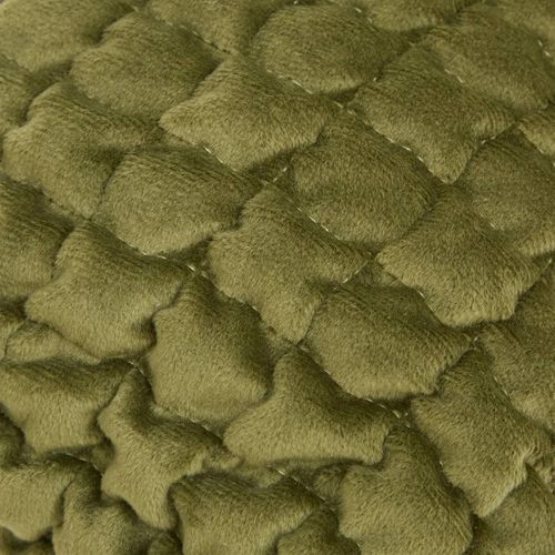 Coussin Déco En Velours 3d "belli" 35x75cm Vert Kaki