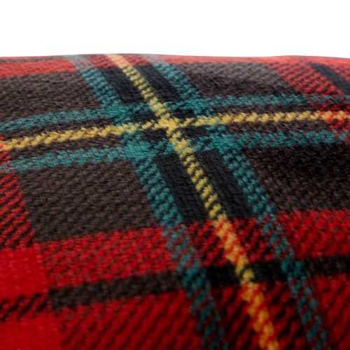 Coussin Tartan En Flanelle "brody" 40x40cm Rouge