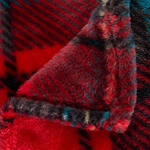 Plaid Flanelle Imprimé Brody Rouge 170x130cm