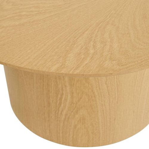 Table Basse Ovale En Bois Lee - Beige