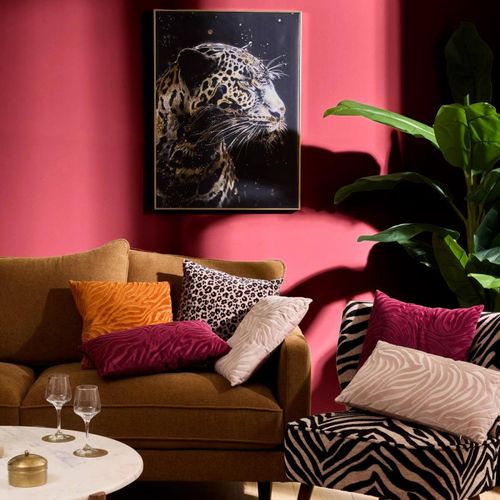 Fauteuil En Chenille Zébré Chiara - Marron