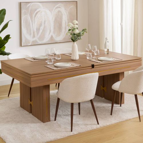 Table De Billard Dave Marron 215x121,8cm