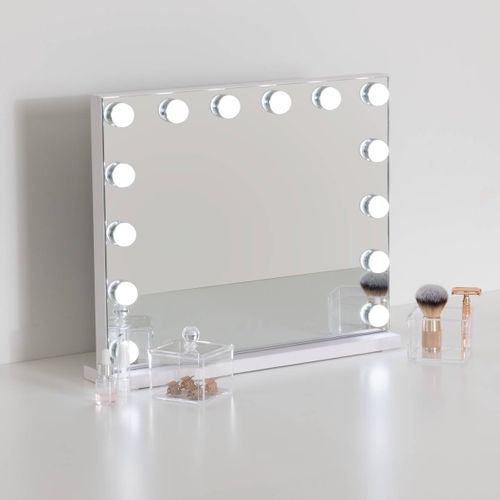 Miroir de maquillage LED 50 cm HOLLY Blanc