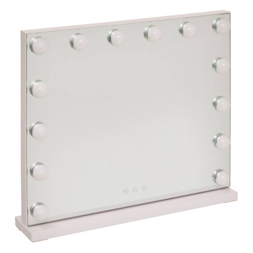 Miroir de maquillage LED 50 cm HOLLY Blanc