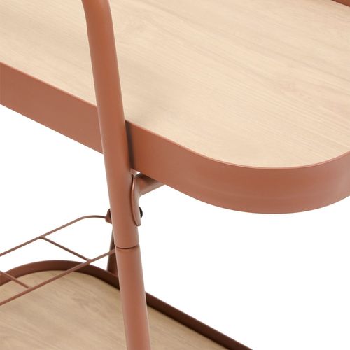 Desserte De Jardin à Roulettes En Aluminium Easiness - Acajou