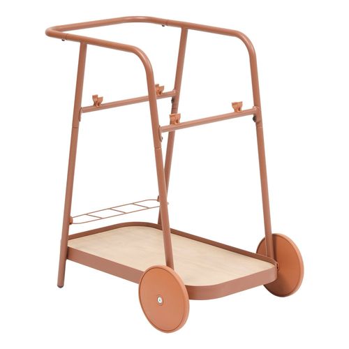 Desserte De Jardin à Roulettes En Aluminium Easiness - Acajou