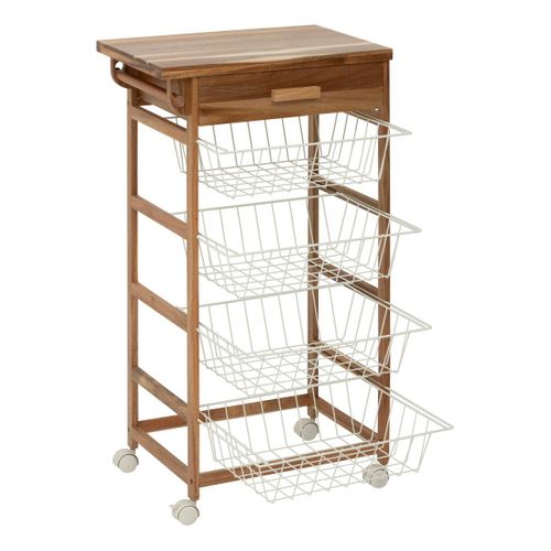 Desserte Acacia 50x34,5x88,8cm 4 Niveaux