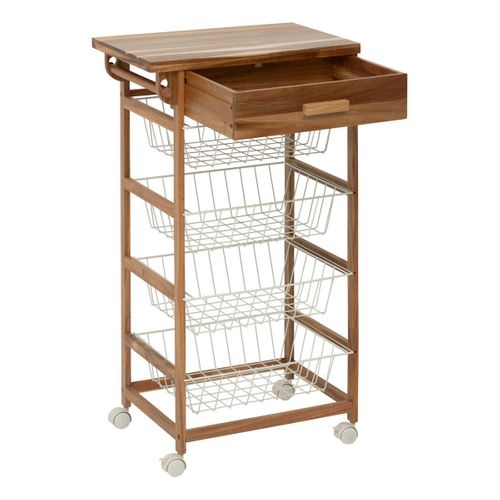 Desserte Acacia 50x34,5x88,8cm 4 Niveaux