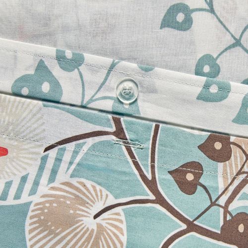 Parure De Lit Imprimée Vegetal Marin 240x220cm En Coton