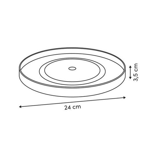 Organiseur Rotatif Smart Fridge D24cm Transparent