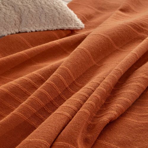 Jeté De Lit Anjali 220x160 Terracotta En Coton