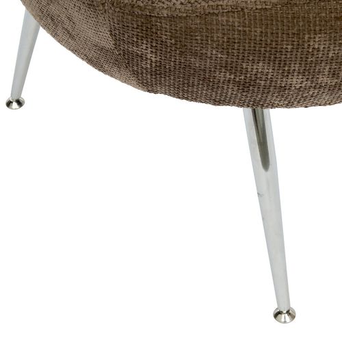 Fauteuil Chenille Tonka Tildae Pieds Métal Chrome Atmosphera