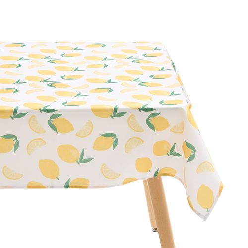 Nappe Rectangle Anti Tache Imprimée Citron - 140x240 Cm - Jaune