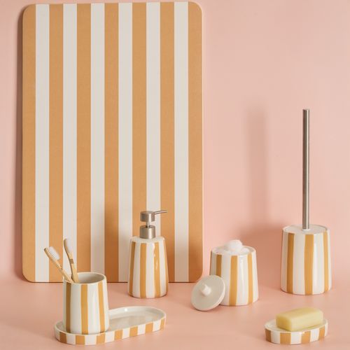 Gobelet salle de bain STRIO Blanc / Jaune
