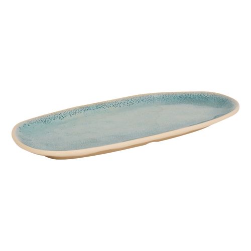 Plat ovale 31x15 cm PIA Bleu / Beige