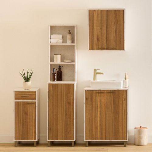 Colonne 1 Porte Côme 168 Cm Effet Travertin