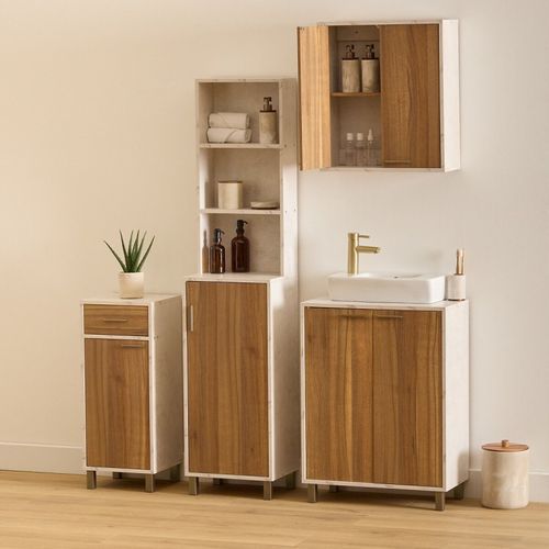 Colonne 1 Porte Côme 168 Cm Effet Travertin