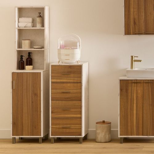 Colonne 1 Porte Côme 168 Cm Effet Travertin