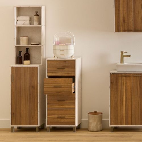 Colonne 1 Porte Côme 168 Cm Effet Travertin