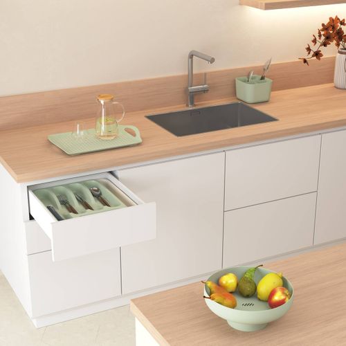 Plateau Poly 45,5x31,5cm Vert Antidérapant