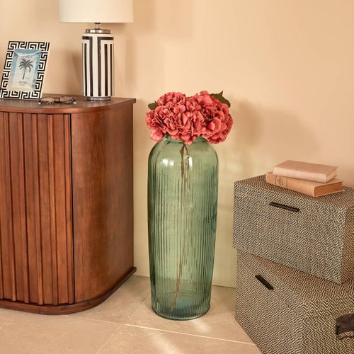 Vase Luz H72cm En Verre Vert