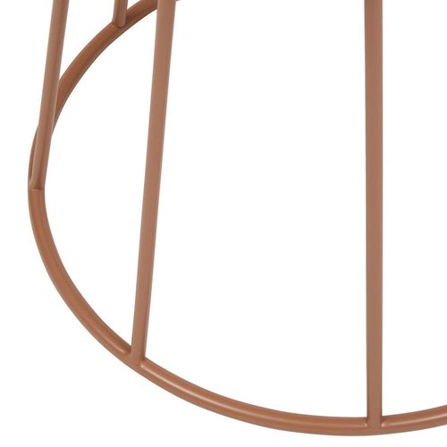 Table à Café D38 Cm Latte Métal Terracotta Atmosphera