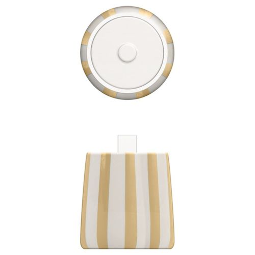 Pot à cotons STRIO Blanc / Jaune