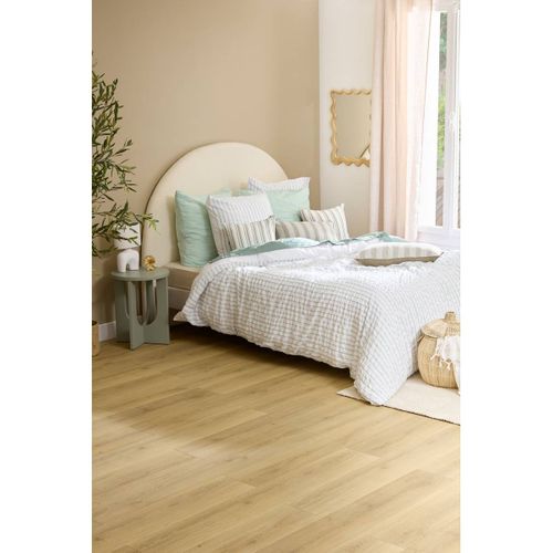 Parure De Lit Stripes 240x220cm Rayée Vert Céladon Et Blanc