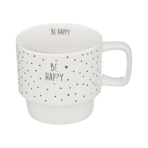 Lot De 4 Mugs En Porcelaine Déco Sur Rack En Inox