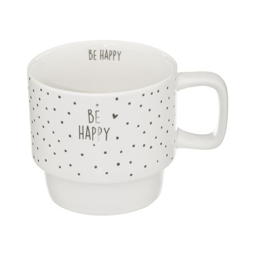 Lot De 4 Mugs En Porcelaine Déco Sur Rack En Inox