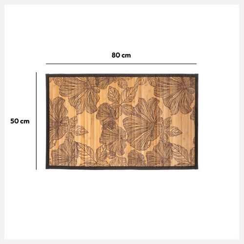 Tapis De Salle De Bain Lattes En Bambou 50 X 80 Cm Déco Blackflora
