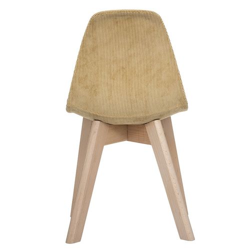 Chaise Pour Enfant Lena Effet Velours - Jaune
