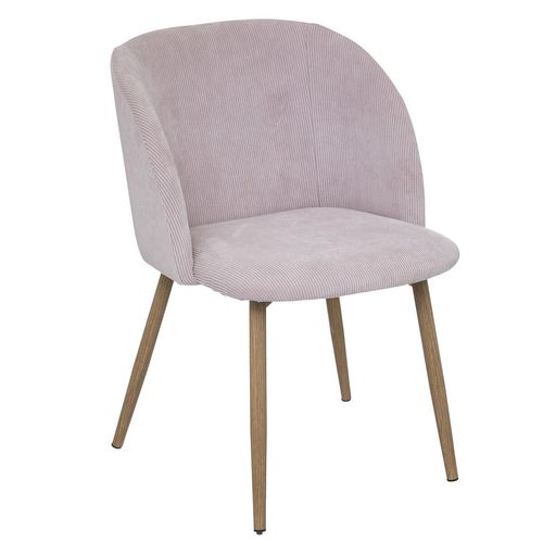 Chaise Pour Enfant Céleste Effet Velours - Rose Clair