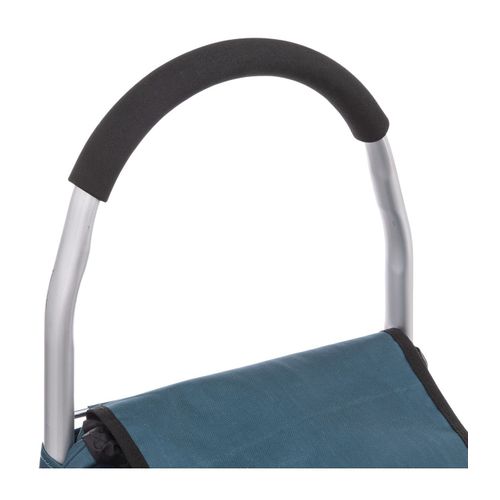 Chariot De Courses Pliable En Alu 2 Roues Grande Capacité 51 L  Bleu Pétrole