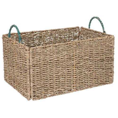 Lot De 3 Caisses De Rangement Cagette En Fer Et Roseau