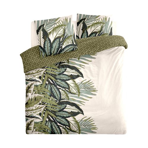 Parure De Lit 2 Personnes 240 X 220 Cm Housse De Couette Avec 2 Taies Imprimé Oceania