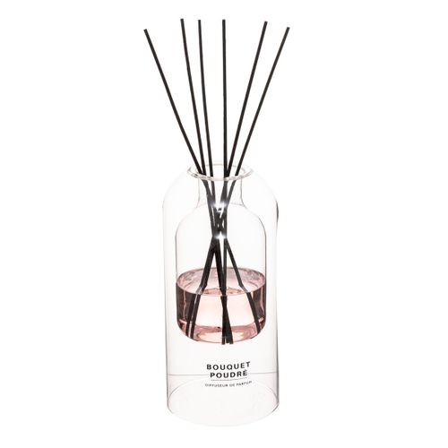 Diffuseur De Parfum Bouquet Poudrée Jasmin Et Musc Blanc 500 Ml Avec 6 Bâtonnets