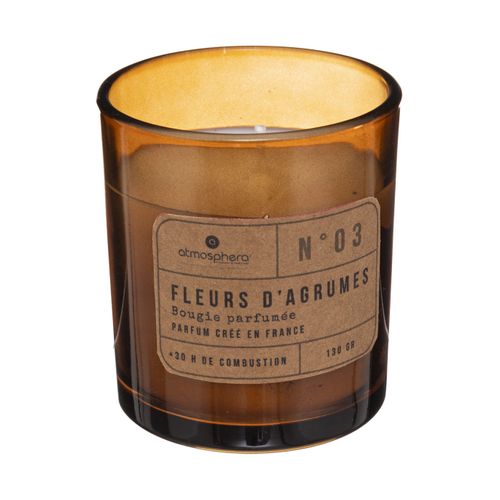 Bougie Parfumée 130 G Fleurs D'agrumes Pot En Verre 130 G  - Anti-odeurs De Tabac