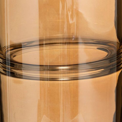 Vase Bouteille En Verre Ambre H 30 Cm