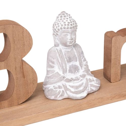 Objet Déco Mot à Poser Bonheur Avec Bouddha L 52 Cm