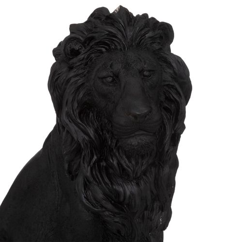 Statue lion résine H. 51 cm NOHAM Noir
